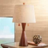 360 Lighting Omar Modern Table Lamp 28 3/4" Tall Warm Brown Wood Hourglass Oatmeal Fabric Drum Shade For Bedroom Living Room Bedside Nightstand Office -Safavieh Shop GUEST 2a029704 26bd 4349 ae52 7aa1b0736fe5