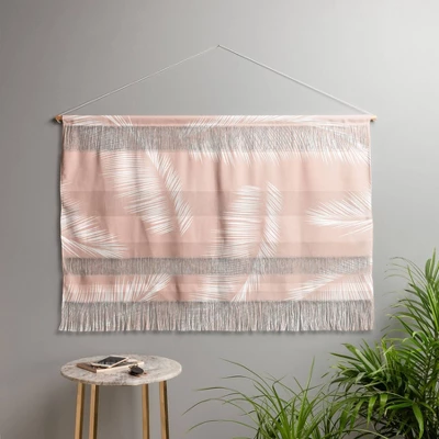 47"x32" Kelly Haines Tropical Palm Leaves Wall Hanging Landscape Tapestries Pink - Deny Designs 3 47"x32" Kelly Haines Tropical Palm Leaves Wall Hanging Landscape Tapestries Pink - Deny Designs