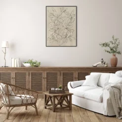 32" X 42" Outlined Leaves II By Asia Jensen Framed Canvas Wall Art Print - Amanti Art -Safavieh Shop GUEST 2c1ee208 9069 476e 96c6 1f9fdb3ba8dd