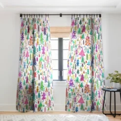 Ninola Design Christmas Trees Simply Modern Single Panel Sheer Window Curtain - Deny Designs -Safavieh Shop GUEST 2d1a6223 cb6e 4bf9 a362 897d1d786ff5