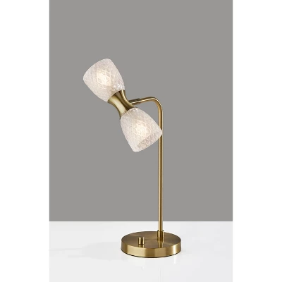 Nina Table Lamp Antique Brass (Includes LED Light Bulb) - Adesso 3 Nina Table Lamp Antique Brass (Includes LED Light Bulb) - Adesso