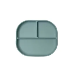 Loulou Lollipop Divided Plate With Lid - Blue - 2ct