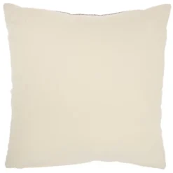 20"x20" Oversize Ribbed Square Throw Pillow With Pom-Poms Black/Ivory - Mina Victory -Safavieh Shop GUEST 305f4f71 6f0c 4f0b 88d5 ab8707562d43