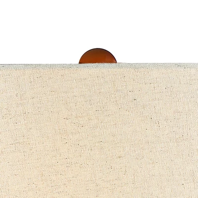 360 Lighting Modern Table Lamp With USB Charging Port 23" High Ivory Ceramic Off-White Drum Shade For Living Room Desk Bedroom House 4 360 Lighting Modern Table Lamp With USB Charging Port 23" High Ivory Ceramic Off-White Drum Shade For Living Room Desk Bedroom House - Image 2