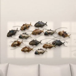 24" X 45" Metal Fish Indoor Outdoor Wall Decor Multi Colored - Olivia & May -Safavieh Shop GUEST 3160c14c 21b5 46c8 84fd 2f6d484bae41