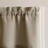 Martine Microfiber Semi Sheer Rod Pocket Kitchen Curtain Valance And Tiers Set - No. 918