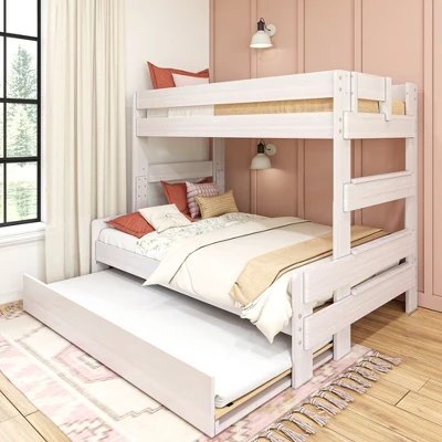 Max & Lily Farmhouse Twin Over Full Bunk Bed With Trundle 3 Max & Lily Farmhouse Twin Over Full Bunk Bed With Trundle