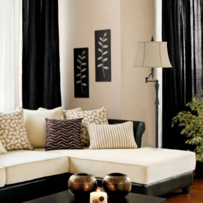 61" 3-way Madison Oil Rubbed Metal Swing Arm Floor Lamp Bronze - Cal Lighting 3 61" 3-way Madison Oil Rubbed Metal Swing Arm Floor Lamp Bronze - Cal Lighting