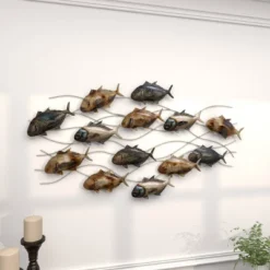 24" X 45" Metal Fish Indoor Outdoor Wall Decor Multi Colored - Olivia & May -Safavieh Shop GUEST 340442d6 8891 4121 9555 804d32807e5d