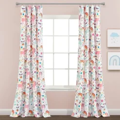 84"x52" Set Of 2 Unicorn Heart Window Curtain Panels - Lush Décor -Safavieh Shop GUEST 340f3724 ea15 4249 8604 edf344482ae7