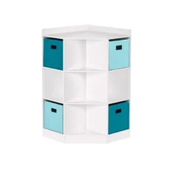 5pc Kids' Corner Cabinet Set With 4 Bins Set - RiverRidge Home -Safavieh Shop GUEST 351cada8 5bfd 4050 b46a 47b023440f31