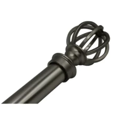 Linen Avenue Cage Single And Double Window Curtain Rod Set