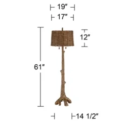 Barnes And Ivy Forrest Sequoia Tree Rustic Country Cottage Floor Lamp 61" Tall Faux Wood Brown Wicker Drum Shade For Living Room Bedroom Office House -Safavieh Shop GUEST 36924e08 fa30 41ba 8049 4746c43f9396