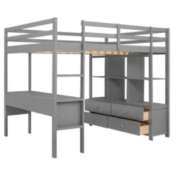 Loft Bed With Built-In Desk, Storage Shelves And Drawers - ModernLuxe 16 Loft Bed With Built-In Desk, Storage Shelves And Drawers - ModernLuxe -Safavieh Shop GUEST 36a5a0f8 5bd0 493e aa8a f203b1c1e2a0