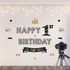 Big Dot Of Happiness 1st Birthday Little Mr. Onederful - Peel And Stick Boy First Birthday Party Decoration - Wall Decals Backdrop -Safavieh Shop GUEST 3705cbe7 79f7 4a29 9800 0fc0ae667626