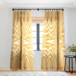 Little Dean Yellow Mustard Boho Stripe Single Panel Sheer Window Curtain - Deny Designs -Safavieh Shop GUEST 38fc7fbc 4e63 4c9a 9ca5 919fc1c70b2e