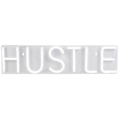Northlight 20” Bright White Neon Style Hustle LED Lighted Wall Sign 3 Northlight 20” Bright White Neon Style Hustle LED Lighted Wall Sign