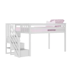 Max & Lily Twin Low Loft Bed With Staircase -Safavieh Shop GUEST 39874fac 8501 494b a059 9b2610c35ee0