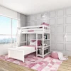 Max & Lily L-Shaped Twin Over Twin Bunk Bed With Bookcase -Safavieh Shop GUEST 3a0e088d baae 46e9 8204 098084cf6265