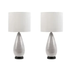 NuLOOM Tempe Glass & Metal 27" Table Lamp Lighting - Gray 27" H X 13" W X 13" D -Safavieh Shop GUEST 3a1843b8 185f 446e 924b cc22e7f63c9b