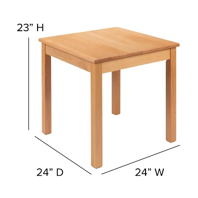 Flash Furniture Kids Natural Solid Wood Table And Chair Set For Classroom, Playroom, Kitchen 7 Flash Furniture Kids Natural Solid Wood Table And Chair Set For Classroom, Playroom, Kitchen - Image 5