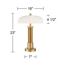 Possini Euro Design Possini Euro® Granview Desk Lamp With Glass Shade And Dual USB Ports -Safavieh Shop GUEST 3d169126 e3ca 444a 8f37 434f85771db4