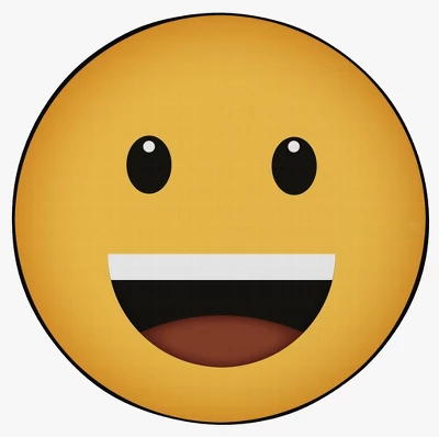Deerlux Emoji Style Round Funny Smiley Face Kids Area Rug, Grinning Emoji Rug 4 Deerlux Emoji Style Round Funny Smiley Face Kids Area Rug, Grinning Emoji Rug - Image 2