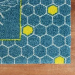 2'x3' ColorStar Bee Hex Door Mat Teal - Bungalow Flooring -Safavieh Shop GUEST 4019bc36 711a 4799 962e 5d42d160c83d