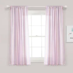 Kids' Rainbow Sheer Rod Pocket With Lining Single Window Curtain Panel Rainbow/White - Lush Décor -Safavieh Shop GUEST 4068f937 8c3e 4d80 b16e 0717ab4086a8