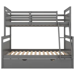 Twin Over Full Bunk Bed With Twin Size Trundle Bed, Ladder And Guardrail-ModernLuxe -Safavieh Shop GUEST 4087f7df db04 4163 8924 19cb36923b5b