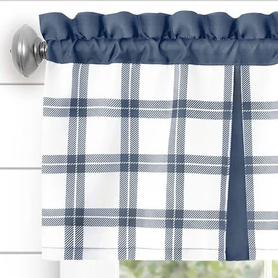 Kate Aurora Windowpane Plaid Country Farmhouse Kitchen Curtain Tier & Valance 6 Kate Aurora Windowpane Plaid Country Farmhouse Kitchen Curtain Tier & Valance - Image 4