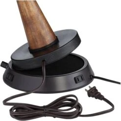 360 Lighting Helene Country Cottage Table Lamp 26" High Cream White Ceramic With Dimmable USB Workstation Base Tan Drum Linen For Living Room Desk -Safavieh Shop GUEST 41c5ffa2 ce2c 4bcb 91c4 6647179648af