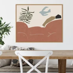 28" X 22" Other Land I By Melissa Wang Framed Canvas Wall Art Light Brown - Amanti Art -Safavieh Shop GUEST 42271188 2975 49e6 baba 88a77c52d747