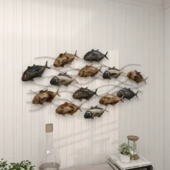24" X 45" Metal Fish Indoor Outdoor Wall Decor Multi Colored - Olivia & May -Safavieh Shop GUEST 42e535b7 ef9c 4aac 816c dafeb45b7fdc