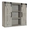 Decorative Wood Wall Storage Cabinet With 2 Sliding Barn Doors Rustic Gray - Kate & Laurel All Things Decor -Safavieh Shop GUEST 4305a096 f95e 4f79 8927 c5c87af32efc