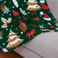 Trinity Velvet Christmas Snowman And Falling Snowflake Pattern Short Curtains -Safavieh Shop GUEST 431aefef 92b9 4242 9385 a70ea7a1c1ba