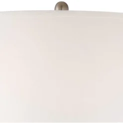 360 Lighting Geoff Modern Table Lamps 26" High Set Of 2 Brushed Nickel With USB Charging Port Table Top Dimmers White Drum Shade For Living Room Desk -Safavieh Shop GUEST 432d54b7 bdac 4d64 9456 d70c6afc1a37
