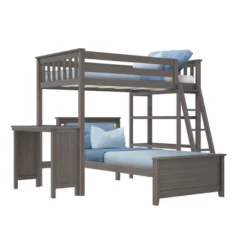 Max & Lily L-Shaped Twin Over Twin Bunk Bed With Bookcase And Desk -Safavieh Shop GUEST 43aadca6 cc11 4b5e b1ac d81aa6030db2