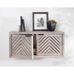 30" X 10" X 14" Mezzeta Decorative Coastal 2 Door Wall Cabinet Whitewash - Kate & Laurel All Things Decor -Safavieh Shop GUEST 467abd56 b99e 44a4 a2c7 22ef0c44c668