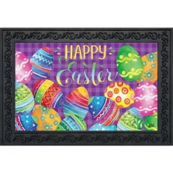 Painted Easter Eggs Holiday Doormat Indoor Outdoor 30" X 18" Briarwood Lane