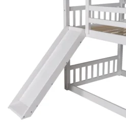Twin Over Twin House Shaped Bunk Bed With Convertible Slide And Ladder-ModernLuxe -Safavieh Shop GUEST 48affcaa ad57 48db 8c32 e359ad54ba59