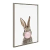 23" X 33" Sylvie Bubblegum Bunny Framed Canvas Wall Art By Amy Peterson Gray - Kate And Laurel -Safavieh Shop GUEST 496c7b04 bec5 4c54 bfae 123dd56027e2