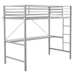 Emma And Oliver Metal Loft Bed Frame With Desk, Protective Guard Rails And Ladder For Kids, Teens And Adults -Safavieh Shop GUEST 4a16e699 64d4 4918 8002 eb03a143e082