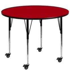 Emma And Oliver Mobile 48" Round Laminate Adjustable Activity Table -Safavieh Shop GUEST 4a9286e9 8dcc 4deb 853a 588e04322fab