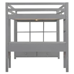 Loft Bed With Built-In Desk, Storage Shelves And Drawers - ModernLuxe 19 Loft Bed With Built-In Desk, Storage Shelves And Drawers - ModernLuxe -Safavieh Shop GUEST 4acae55f ffb4 47fb a23a cc47539f9f11