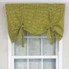 RLF HOME Cabana Trellis Tie-Up Bold Color And Design Window Valance 3" Rod Pocket 50" X 25" Kiwi Green