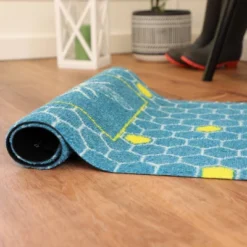 2'x3' ColorStar Bee Hex Door Mat Teal - Bungalow Flooring -Safavieh Shop GUEST 4dc33e70 5610 4f03 a9e6 f5ed18c5ac49
