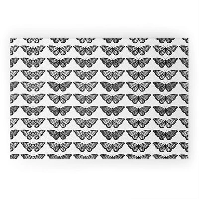 Avenie Monarch Butterfly Black And White Looped Vinyl Welcome Mat - Society6 8 Avenie Monarch Butterfly Black And White Looped Vinyl Welcome Mat - Society6 - Image 6