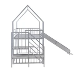 Twin Over Twin Metal Bunk Bed House Bed With Slide And Staircase-ModernLuxe -Safavieh Shop GUEST 4ddf4142 b897 4495 a4de aaf49cb98f46