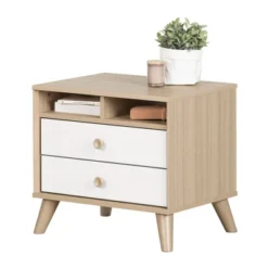 Yodi 2 Drawer Nightstand Soft Elm/White - South Shore -Safavieh Shop GUEST 4ed141dc b5af 4afa b2eb c1819d50f505